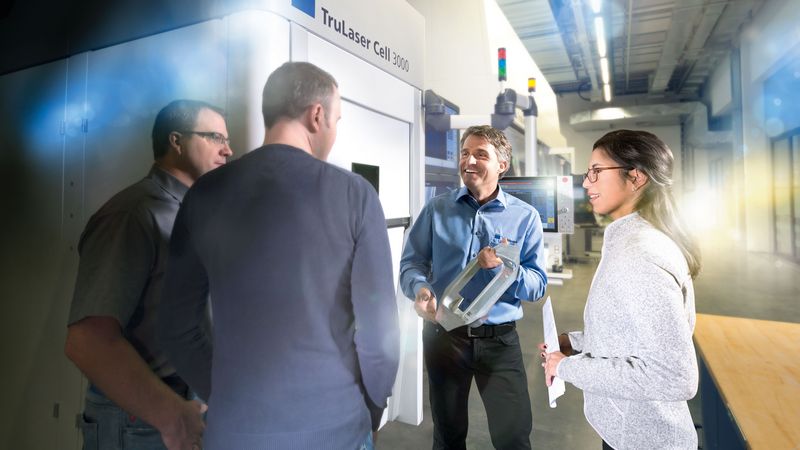 Element grafic de referință – școlarizări oferite de serviciul de asistență tehnică TRUMPF