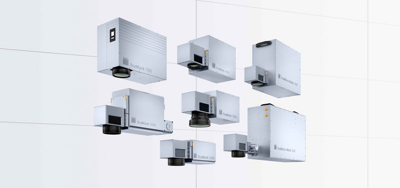 Vue d'ensemble de tous les lasers de marquage TruMark de TRUMPF