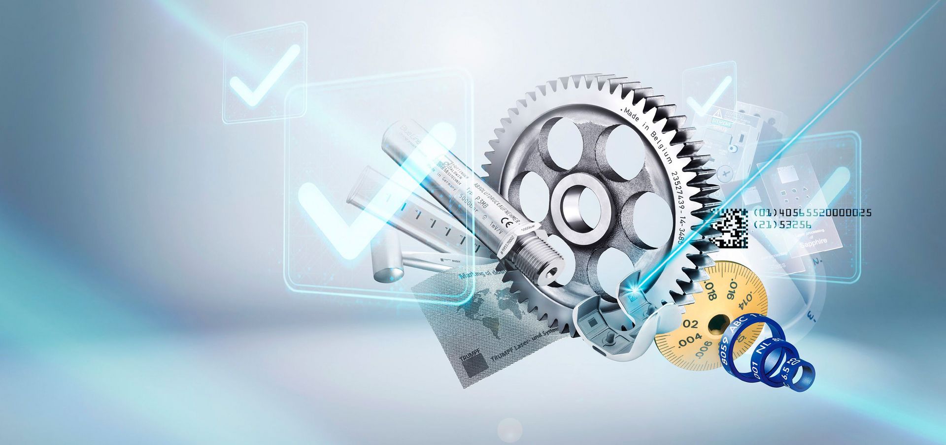 Key visual of TruMark product finder from TRUMPF