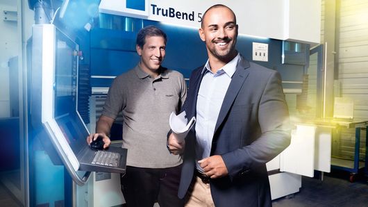 Element grafic de referință - serviciul de asistență tehnică TRUMPF - mașini la mâna a doua