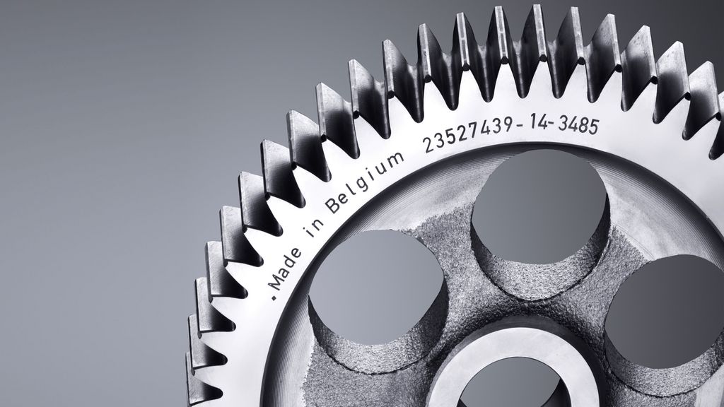 Engraved gearwheel with the TruMark Series 5000