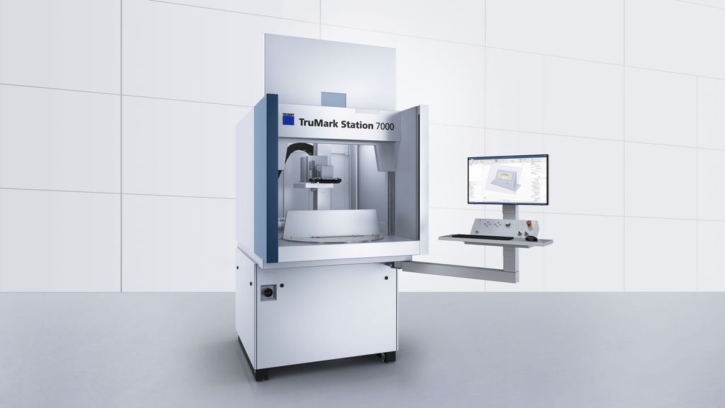 Look into the interior of the TruMark Station 7000 – the TRUMPF laser marking system for large jobs