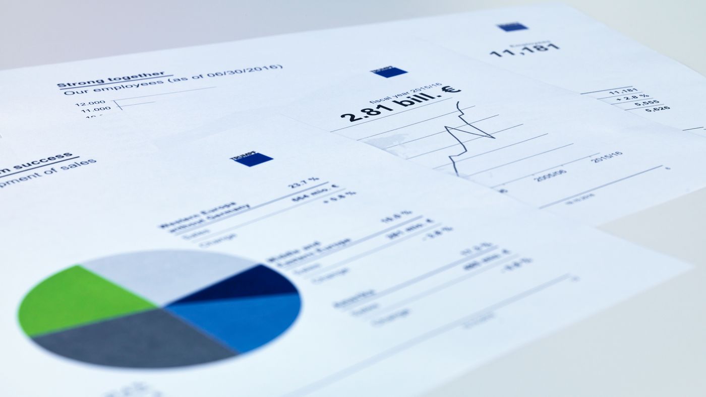 Charts showing TRUMPF annual year figures