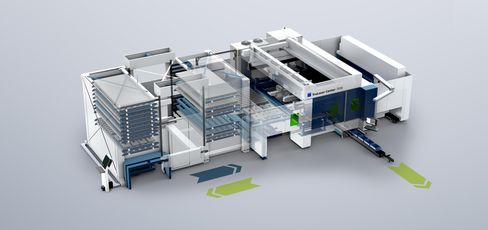 TruLaser Center 7030, podłączenie magazynu – wariant 3