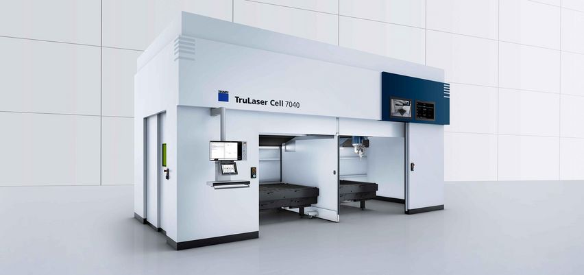 TruLaser Cell 7040 with opened doors