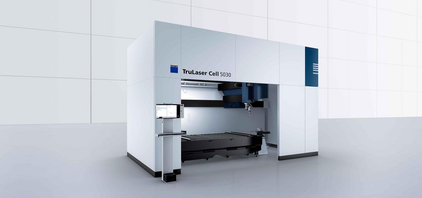 TruLaser Cell 5030 with opened doors