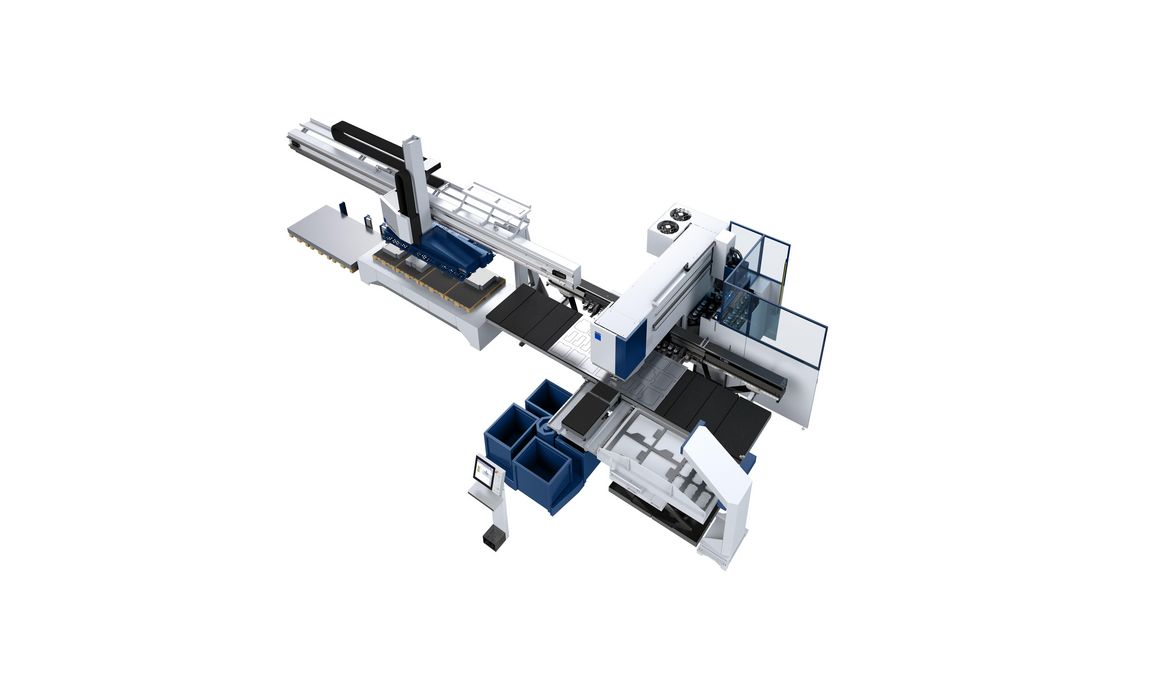 TruPunch 5000 with SheetMaster, SortMaster Box, GripMaster, and ToolMaster Linear
