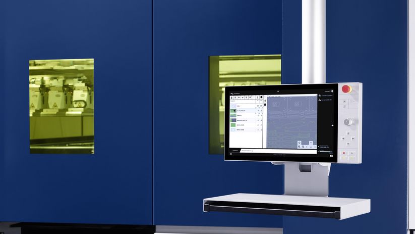 TruLaser Center 7030 z interfejsem użytkownika TouchPoint