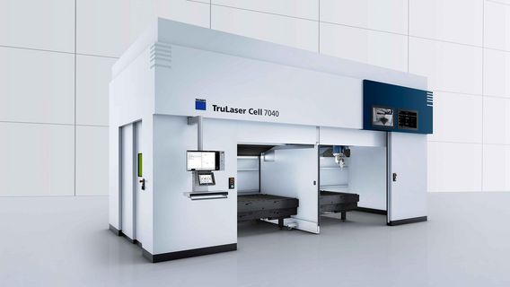 TruLaser Cell 7040 with opened doors