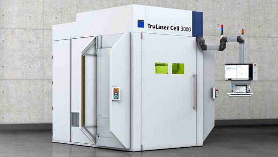 TruLaser Cell 3000 със странични врати с вертикално повдигане